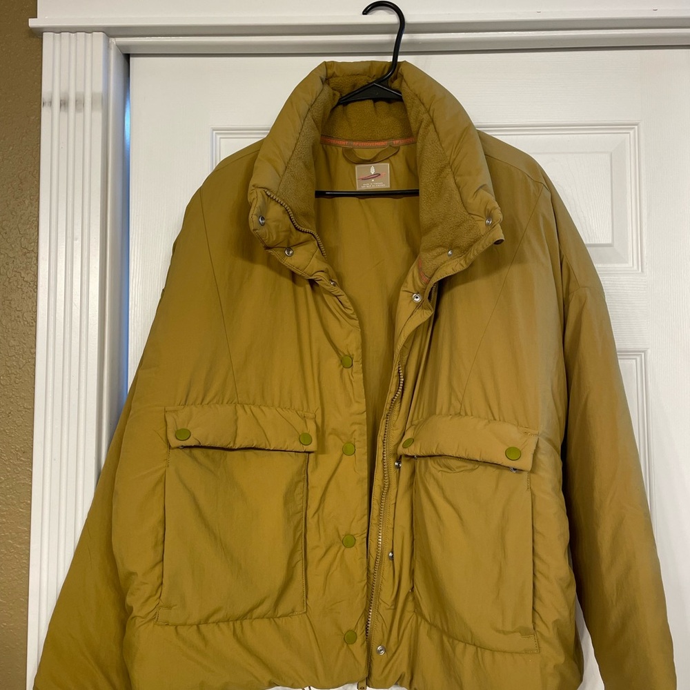 Free people Mustard Yellow Puffer Jacket